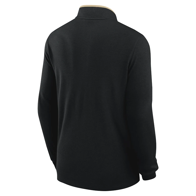 Men's Nike Black Wake Forest Demon Deacons Coaches Courtside Basketball Victory Performance Quarter-Zip Top
