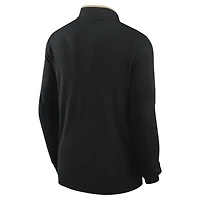Men's Nike Black Wake Forest Demon Deacons Coaches Courtside Basketball Victory Performance Quarter-Zip Top