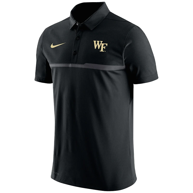 Men's Nike Black Wake Forest Demon Deacons Coaches Performance Polo