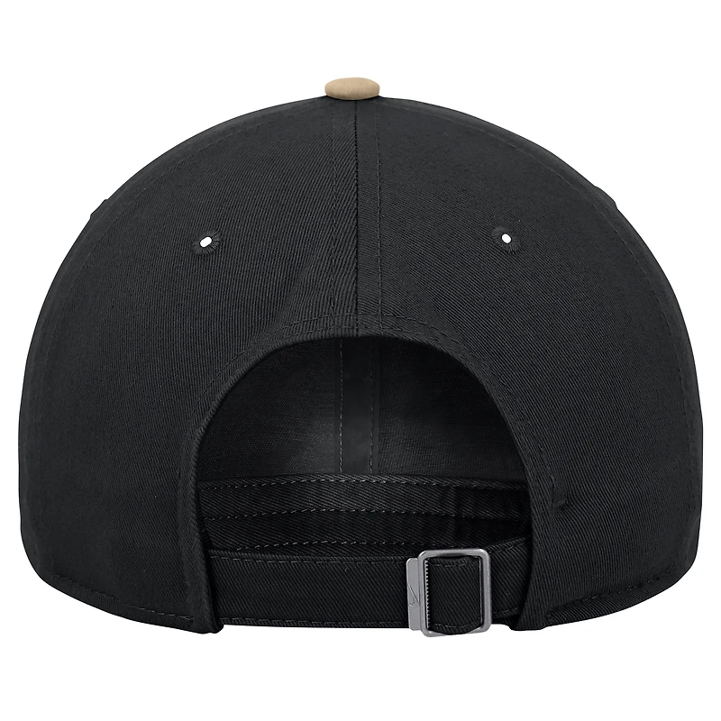 Men's Nike Black Wake Forest Demon Deacons Colorblock Club Adjustable Hat