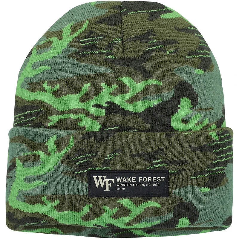Bonnet en tricot à revers pour homme Nike Camo Wake Forest Demon Deacons Veterans Day