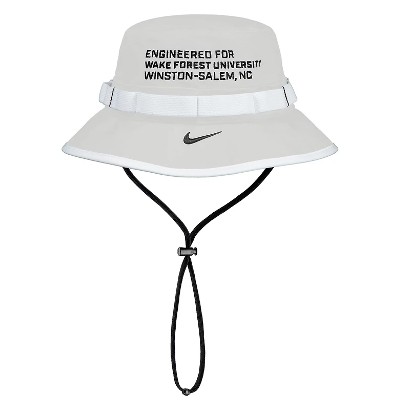 Men's Nike  Gray Wake Forest Demon Deacons 2025 On-Field Boonie Performance Bucket Hat