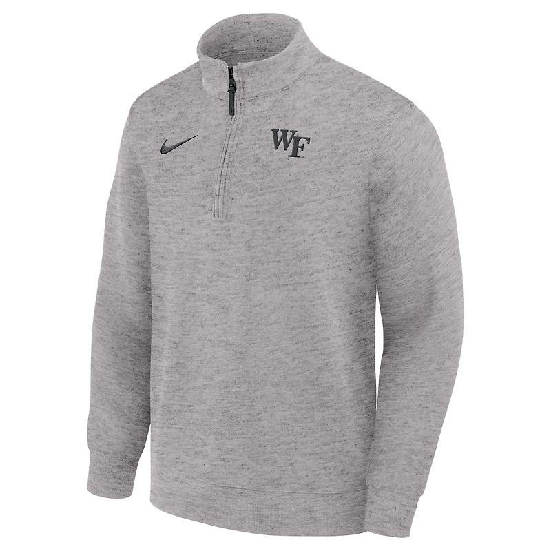 Men's Nike Gray Wake Forest Demon Deacons Coaches Dri-FIT Half-Zip Pullover