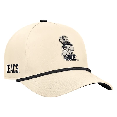 Men's Nike Natural Wake Forest Demon Deacons Vintage Rope Rise Adjustable Hat