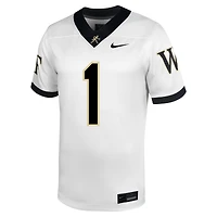 Maillot de football Nike #1 blanc Wake Forest Demon Deacons Untouchable pour homme