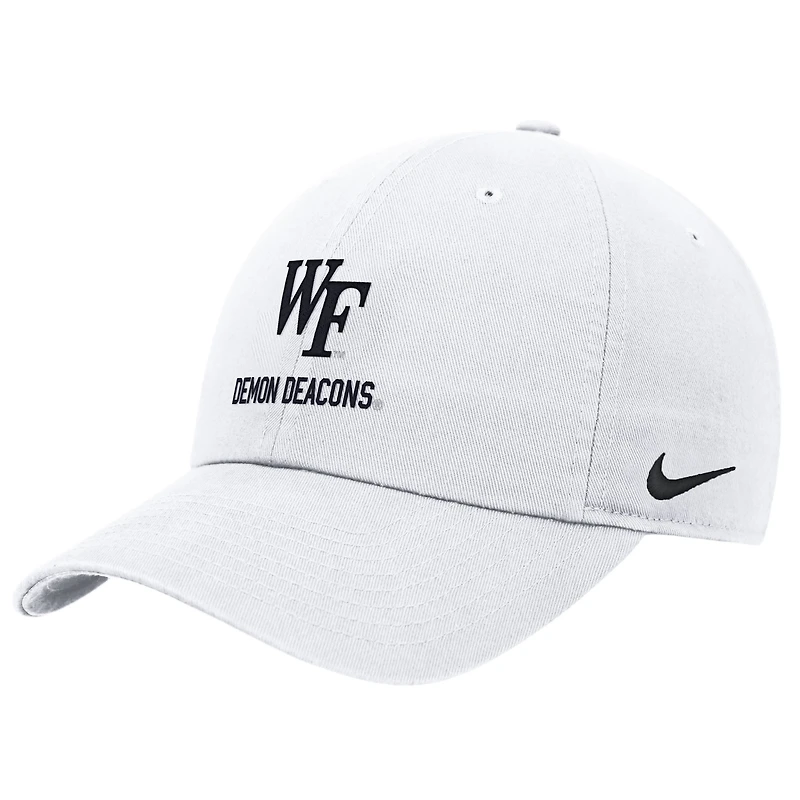 Men's Nike White Wake Forest Demon Deacons 2025 On-Field Club Adjustable Hat