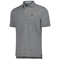 Polo en jersey rayé Performance Peter Millar Black Wake Forest Demon Deacons Jubilee pour homme