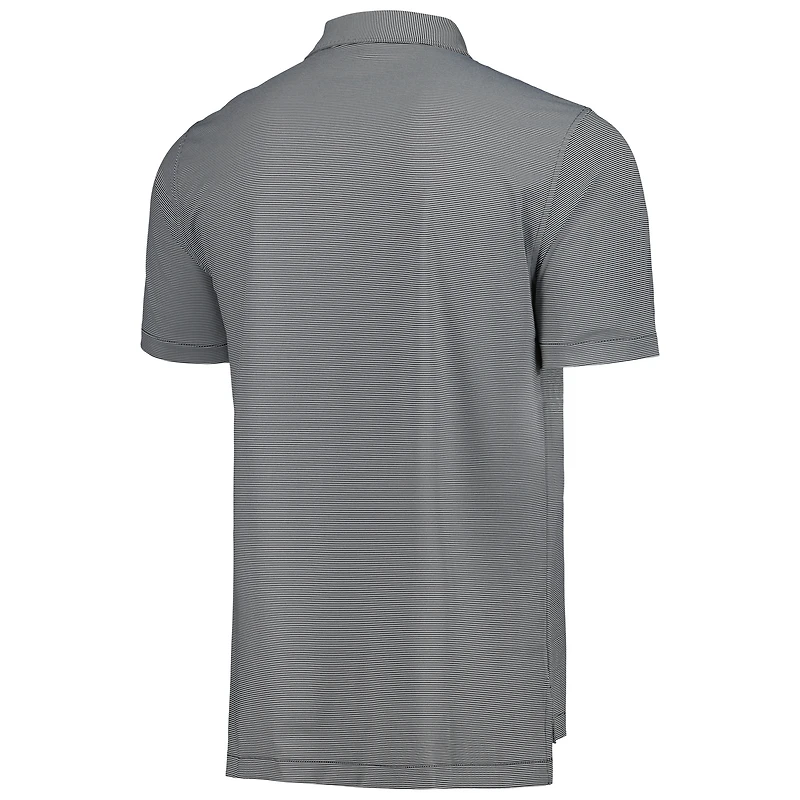 Men's Peter Millar Black Wake Forest Demon Deacons Jubilee Striped Performance Jersey Polo