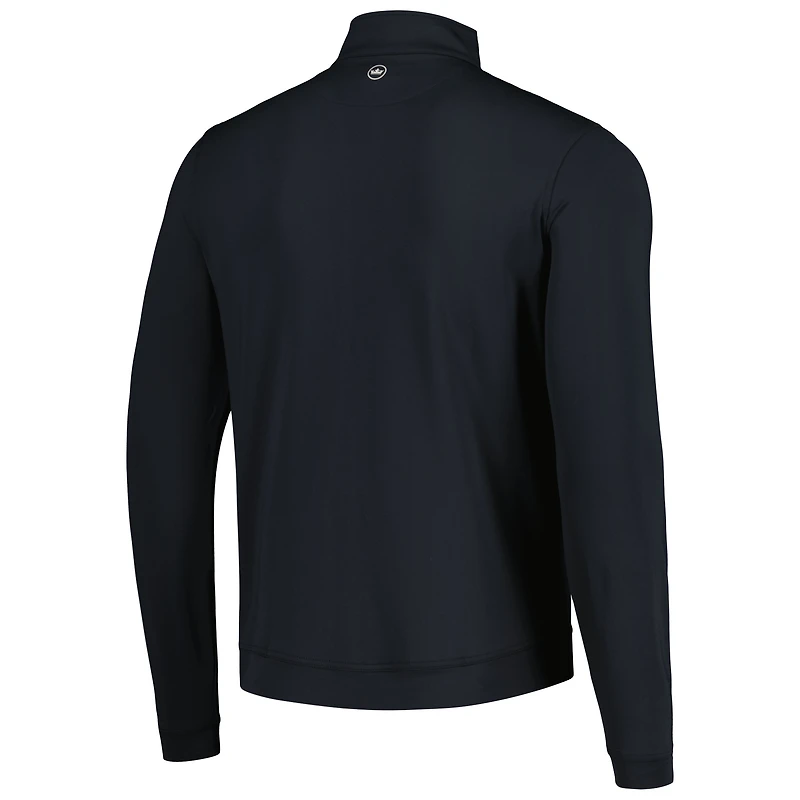 Men's Peter Millar Black Wake Forest Demon Deacons Perth Performance Quarter-Zip Top