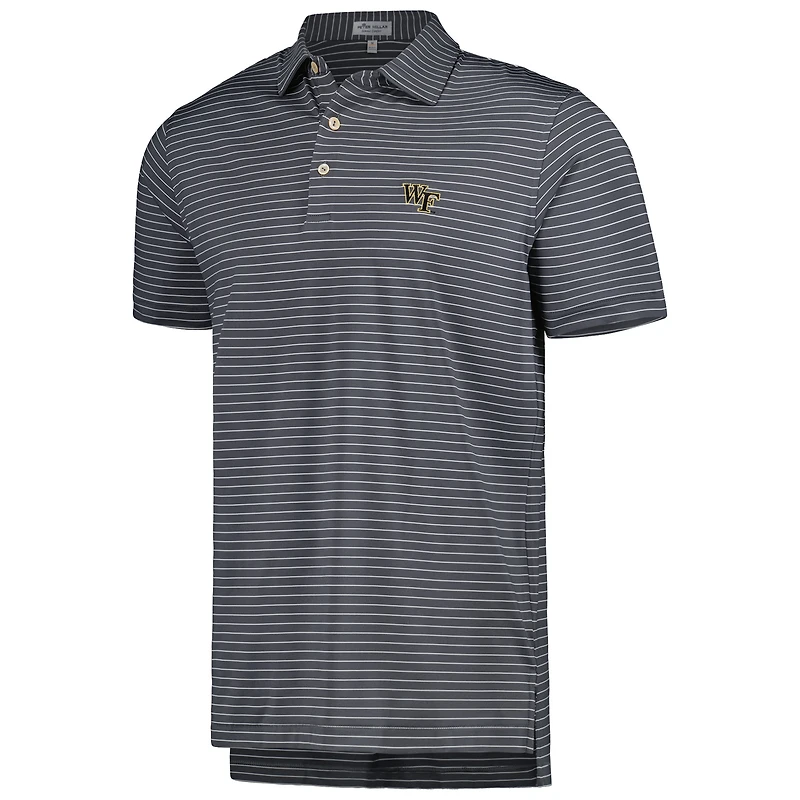 Peter Millar Gris Wake Forest Demon Deacons Crafty Performance Jersey Polo Homme