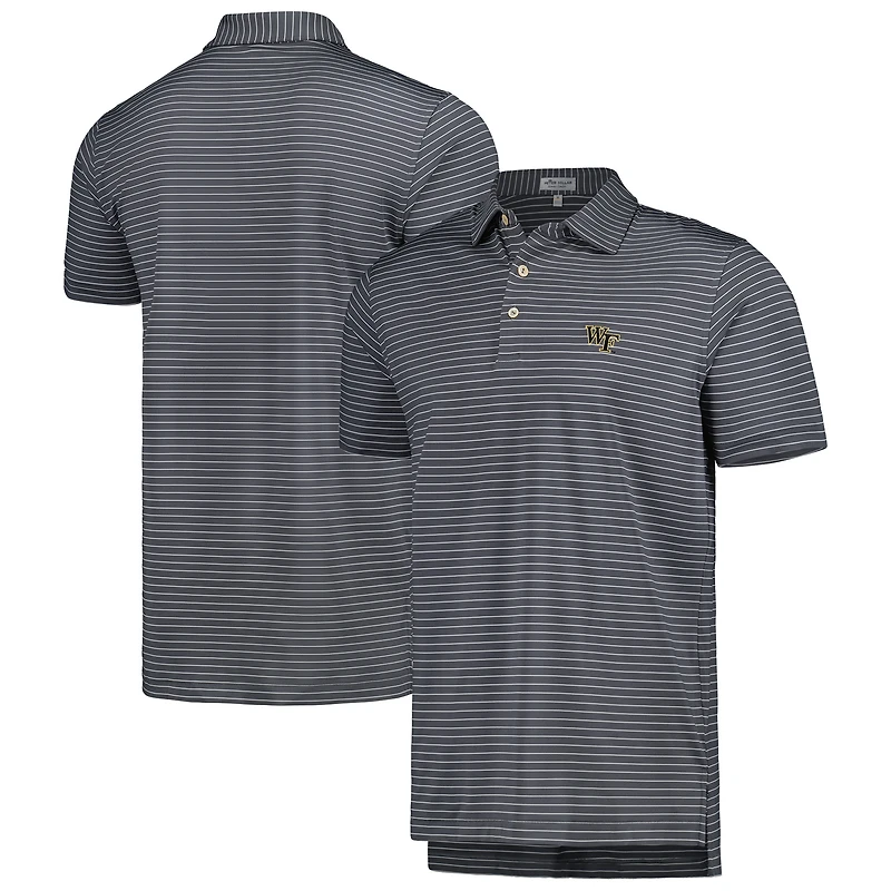 Peter Millar Gris Wake Forest Demon Deacons Crafty Performance Jersey Polo Homme