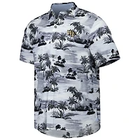 Men's Tommy Bahama Black Wake Forest Demon Deacons Tropical Horizons Button-Up Shirt