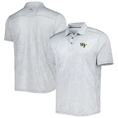 Men's Tommy Bahama Gray Wake Forest Demon Deacons Pineapple Palm Coast IslandZone Polo