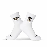 Unisex Del Campo White Wake Forest Demon Deacons Quarter-Length Socks