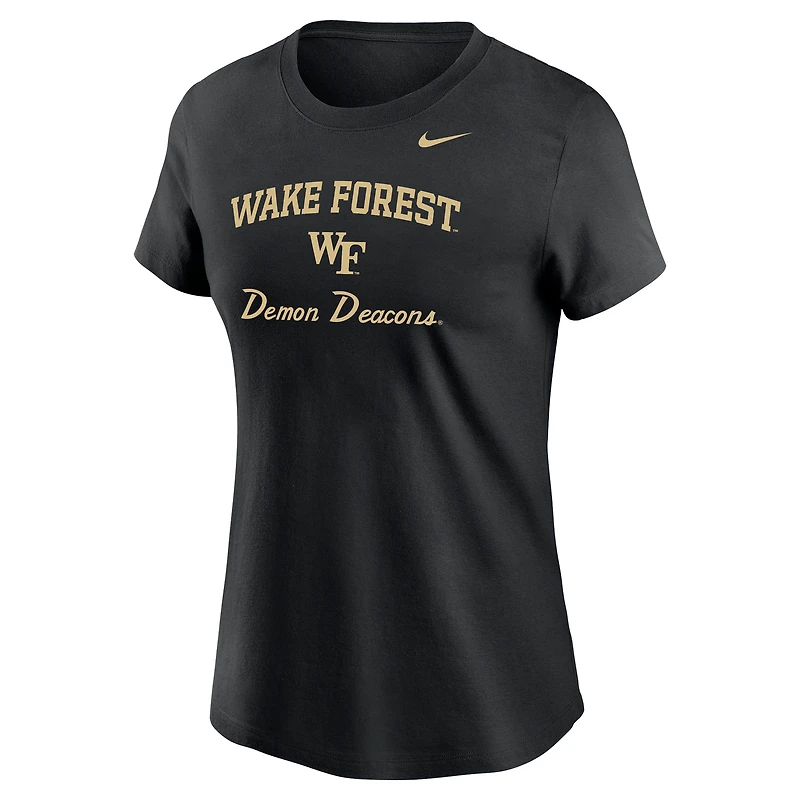 Women's Nike Black Wake Forest Demon Deacons Primary T-Shirt