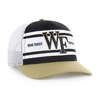 Youth '47 Black/Gold Wake Forest Demon Deacons Super Stripe Hitch Adjustable Trucker Hat