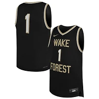 Maillot de basketball réplique Nike #1 noir Wake Forest Demon Deacons pour jeunes