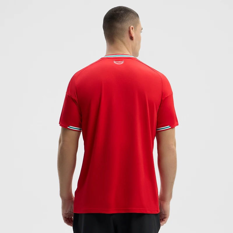 Maillot domicile réplique adidas rouge de l'équipe nationale du Pays Galles 2026 pour homme