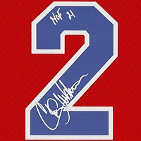 Chris Webber Red Washington Bullets Autographed 1994-95 Mitchell & Ness Hardwood Classics Replica Jersey with "HOF 21" Inscription