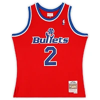 Chris Webber Washington Bullets Autographed Red Mitchell & Ness 1994-95 Swingman Jersey