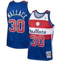 Maillot Mitchell & Ness Ben Wallace Royal Washington Bullets 1996/97 Hardwood Classics Swingman pour homme