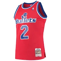 Men's Mitchell & Ness Chris Webber Red Washington Bullets 1994/95 Hardwood Classics Swingman Jersey