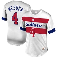 Men's Mitchell & Ness Chris Webber White Washington Bullets Mesh T-Shirt