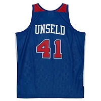 Maillot Swingman Mitchell & Ness Wes Unseld Washington Bullets 1977/78 Hardwood Classics pour homme, bleu