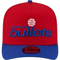 Casquette snapback New Era rouge/bleue Washington Bullets style années 80, modèle 9FIFTY, pour homme
