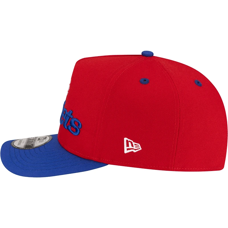 Men's New Era  Red/Blue Washington Bullets 80s Throwback A-Frame 9FIFTY Snapback Hat