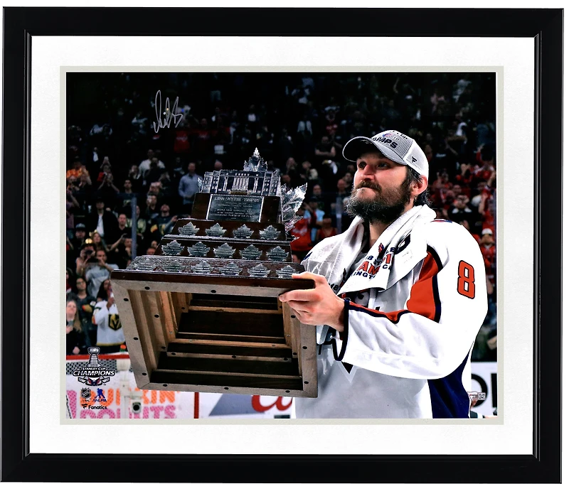 Alex Ovechkin Washington Capitals Autographed 16" x 20" Holding Conn Smythe Photograph