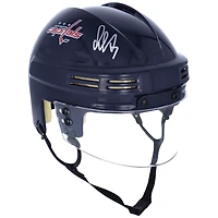 Mini-casque bleu marine autographié par Alex Ovechkin, des Capitals de Washington