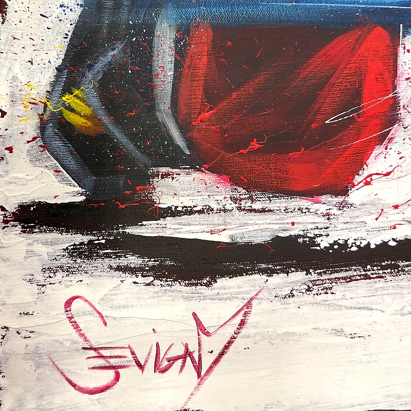 Toile originale autographiée de 30" x 40" d'Alex Ovechkin, Washington Capitals - Art par Eric Sevigny - #1 de l'édition limitée 1