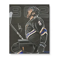 Alex Ovechkin Washington Capitals Autographed Stretched 32" x 36" Embellished Canvas Giclee Print - Art by Bill Lopa - Limited Edition of 8
