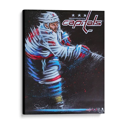 Impression giclée sur toile non signée, 16" x 20", par Alex Ovechkin, Washington Capitals - Art par Eric Sevigny
