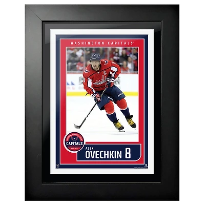 Alexander Ovechkin Washington Capitals - 12'' x 16'' Jersey Block Design Photo Encadrée