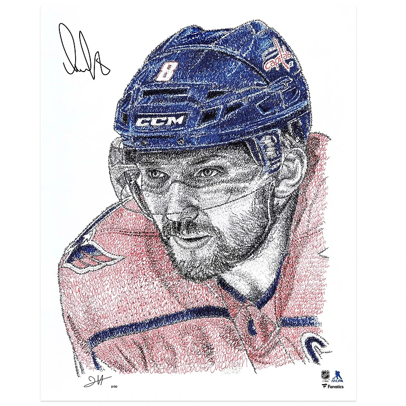 V106832 Photo autographiée d'Alex Ovechkin, Capitals de Washington, 16" x 20" - Art par Jayce Hall - Édition limitée à 50 exemplaires Alexander Ovechkin AUT 16x20 PHOTO 45761 AUTPHO ARHK160073 #3