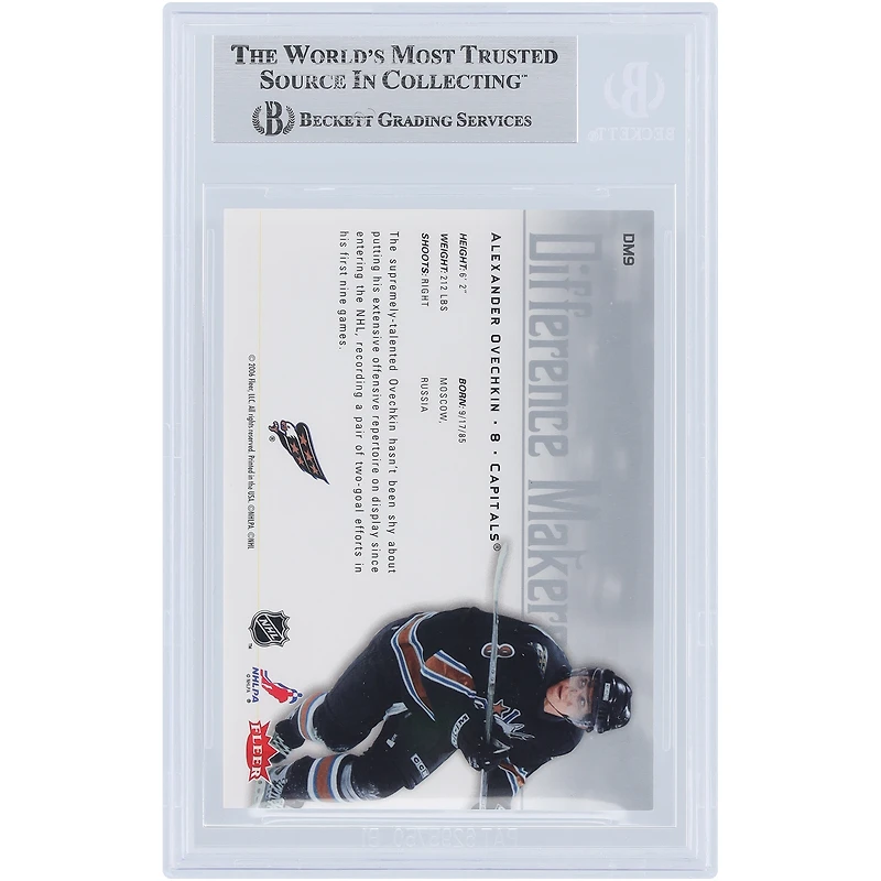 V106832 Casquettes Alexander Ovechkin Washington Capitals Autographiée 2005-06 Fleer Ultra Difference Makers #DM9 Beckett Fanatics Witnessed Carte recrue authentifiée Alexander Ovechkin AUT FEE TRADING CARDS 45831 AUTTRC CA01HK4989 #3