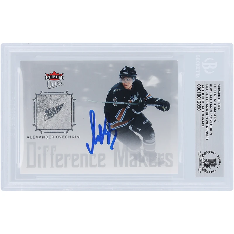 Alexander Ovechkin Washington Capitals Autographed 2005-06 Fleer Ultra Difference Makers #DM9 Beckett Fanatics Witnessed Authenticated Rookie Card