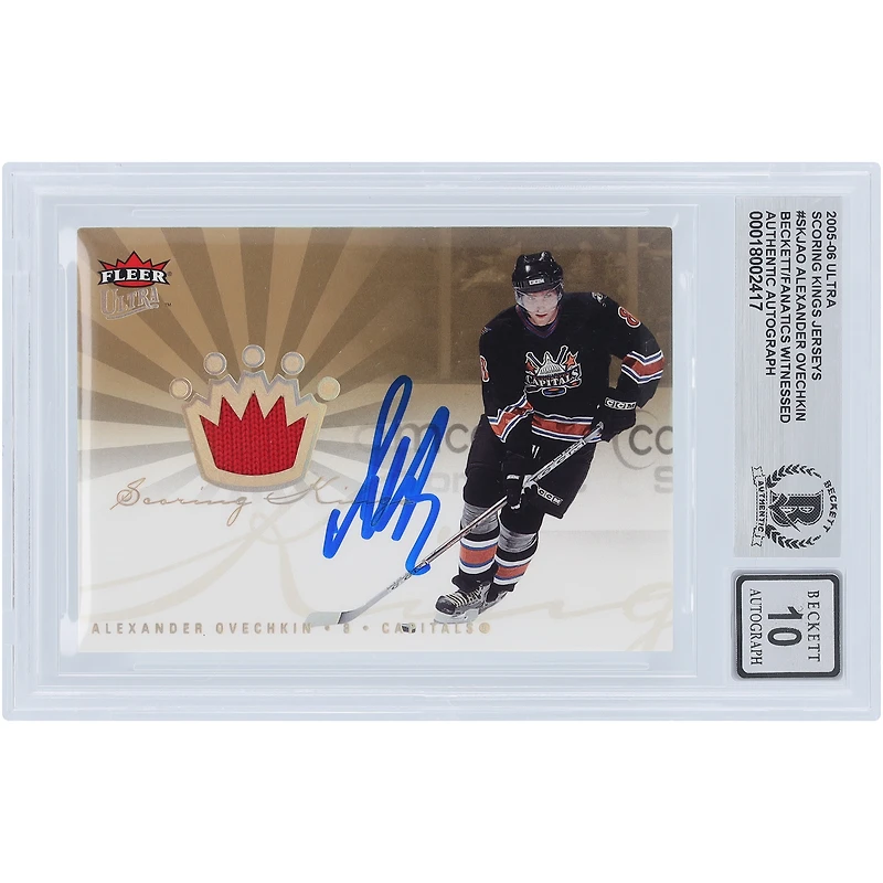V106832 Casquettes Alexander Ovechkin Washington Capitals Autographié 2005-06 Fleer Ultra Scoring Kings Jersey Relic #SKJ-AO Beckett Fanatics Witnessed Authenticated 10 Rookie Card Alexander Ovechkin AUT FEE TRADING CARDS 45831 AUTTRC CA01HK4991 #5