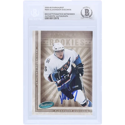 V106832 Casquettes Alexander Ovechkin Washington Capitals Autographiée 2005-06 Upper Deck Parkhurst #669 Beckett Fanatics Witnessed Authenticated Rookie Card Alexander Ovechkin AUT UPD TRADING CARDS 45831 AUTTRC CA01HK5008 #33