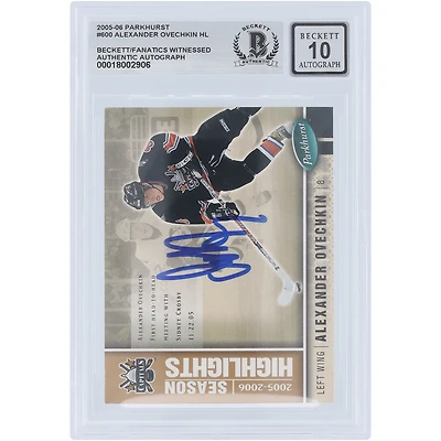 V106832 Casquettes Alexander Ovechkin Washington Capitals Autographiée 2005-06 Upper Deck Parkhurst Faits saillants de la saison #600 Beckett Fanatics Witnessed Authentifié 10 Carte recrue Alexander Ovechkin AUT UPD CARTES À COLLECTIONNER 45831 AUTTRC CA01HK4994 #20