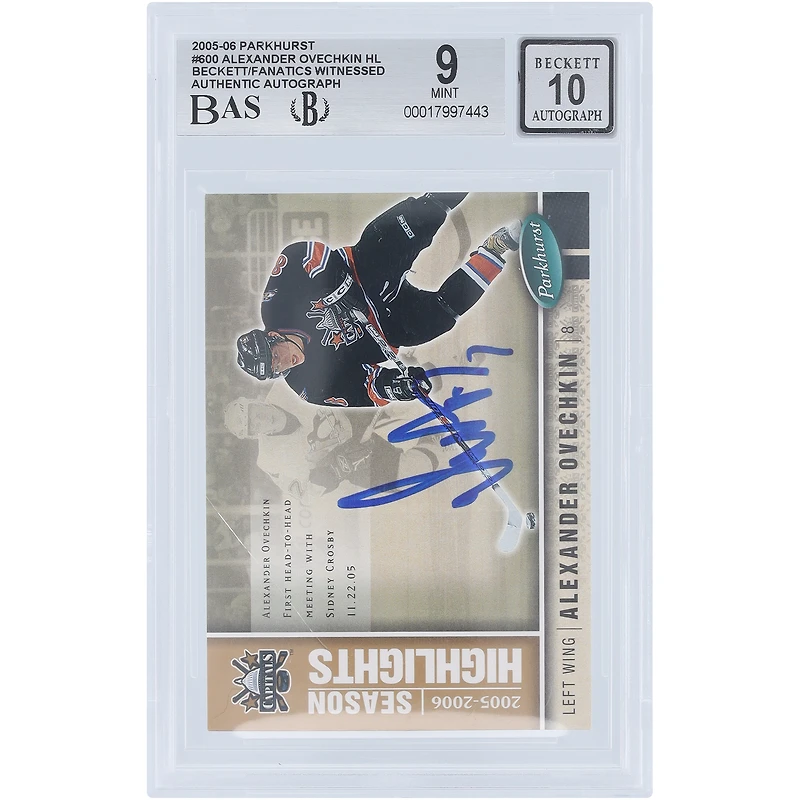V106832 Casquettes Alexander Ovechkin Washington Capitals Autographiée 2005-06 Upper Deck Parkhurst Faits saillants de la saison #600 Beckett Fanatics Witnessed Authentifié 9/10 Carte recrue Alexander Ovechkin AUT UPD CARTES À COLLECTIONNER 45831 AUTTRC CA01HK4995 #21