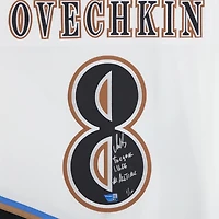 Alexander Ovechkin Washington Capitals Autographed 2005 White Screaming Eagle Mitchell & Ness Replica Jersey with Multiple Inscriptions