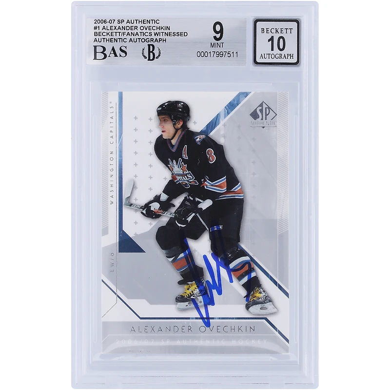 V106832 Casquettes Alexander Ovechkin Washington Capitals Autographiée 2006-07 Upper Deck SP Authentique #1 Beckett Fanatics Witnessed Authentifié 9/10 Carte Alexander Ovechkin AUT UPD CARTES À COLLECTIONNER 45831 AUTTRC CA01HK5125 #119