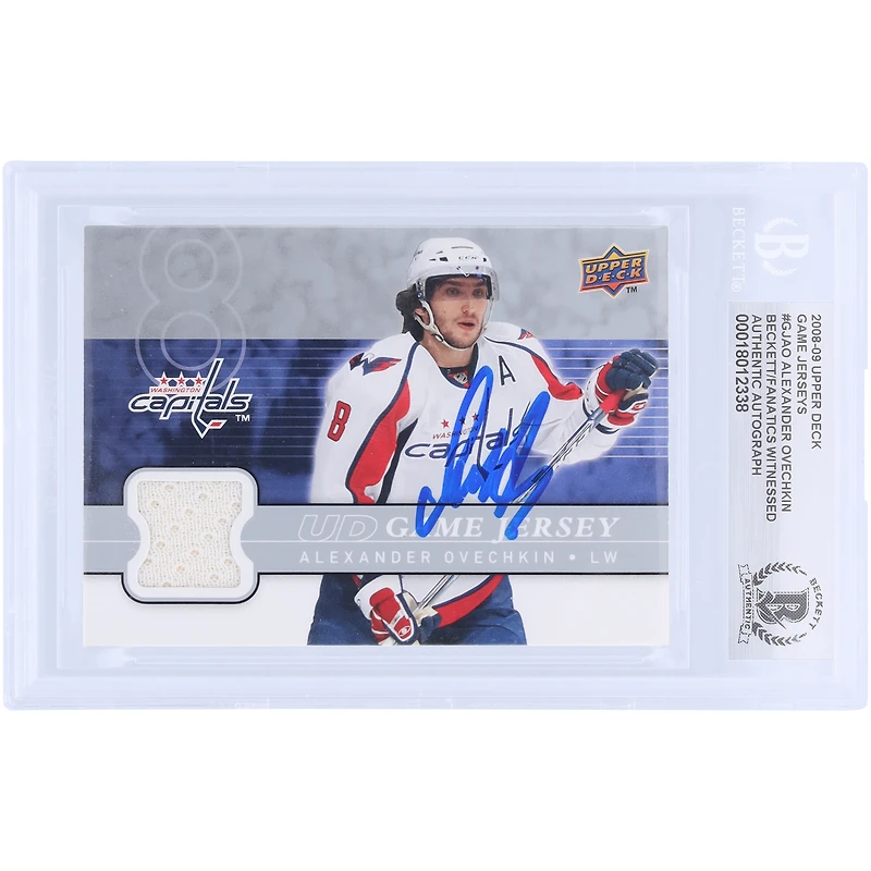 V106832 Casquettes Alexander Ovechkin Washington Capitals Autographié 2008-09 Upper Deck UD Game Jersey Relic #GJ-AO Beckett Fanatics Witnessed Authenticated Card Alexander Ovechkin AUT UPD TRADING CARDS 45831 AUTTRC CA01HK5014 #36