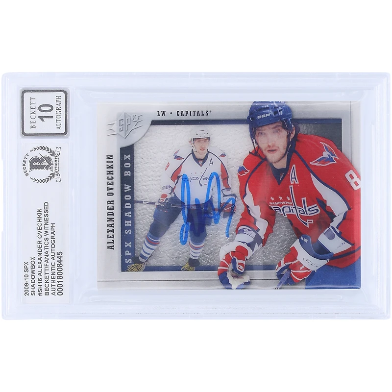 V106832 Casquettes Alexander Ovechkin Washington Capitals Autographiées 2009-10 Upper Deck SPX Shadow Box #SH16 Beckett Fanatics Witnessed Authenticated 10 Card Alexander Ovechkin AUT UPD TRADING CARDS 45831 AUTTRC CA01HK5015 #37