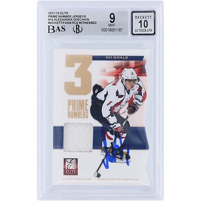 V106832 Casquettes Alexander Ovechkin Washington Capitals Autographié 2011-12 Panini Donruss Elite Prime Numbers Jersey Relic #14 #/301 Beckett Fanatics Witnessed Authenticated 9/10 Card Alexander Ovechkin AUT PAA TRADING CARDS 45831 AUTTRC CA01HK5019 #67