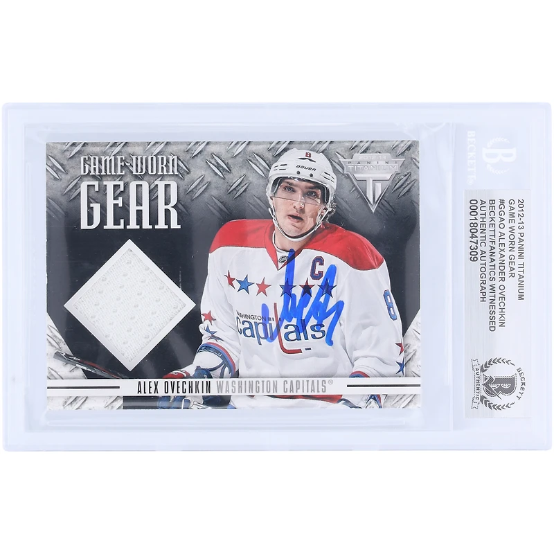 V106832 Casquettes Alexander Ovechkin Washington Capitals Autographiée 2012-13 Panini Titanium Game Worn Gear Relic #GG-AO Beckett Fanatics Witnessed Authenticated Card Alexander Ovechkin AUT PAA TRADING CARDS 45831 AUTTRC CA01HK5025 #70