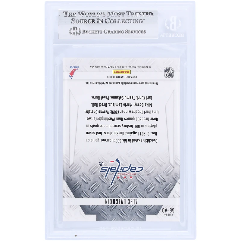 V106832 Casquettes Alexander Ovechkin Washington Capitals Autographiée 2012-13 Panini Titanium Game Worn Gear Relic #GG-AO Beckett Fanatics Witnessed Authenticated Card Alexander Ovechkin AUT PAA TRADING CARDS 45831 AUTTRC CA01HK5025 #70